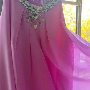 Blush by Us Angels party dress A-line embellished halter 14